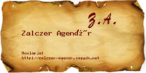 Zalczer Agenór névjegykártya